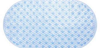 Blue Sabichi oval pvc bath mat, blue 1942021483