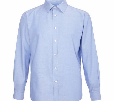 Bhs Blue Semi Plain Shirt, Blue BR66C30GBLU