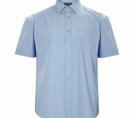 Bhs Blue Short Sleeve Shirt, Blue BR66S01FBLU