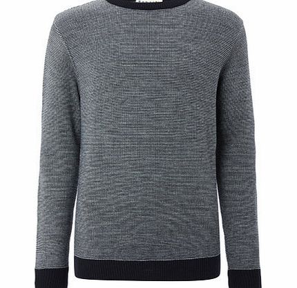 Bhs Blue Stitch Design Crew Neck, Blue BR53H10FBLU