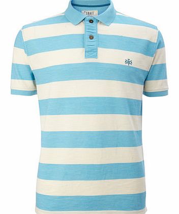 Bhs Blue Stripe Polo Shirt, Blue BR52T71EBLU