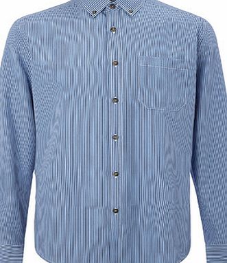 Bhs Blue Stripe Soft Touch Shirt, Blue BR51S03FBLU