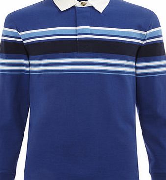 Bhs Blue Striped Rugby Shirt, Blue BR54P03GBLU