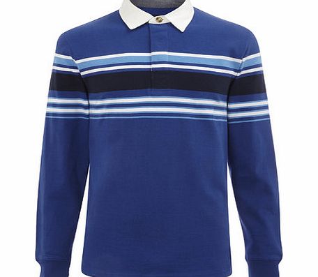 Bhs Blue Striped Rugby Top, Blue BR54P03GBLU