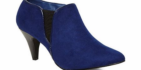 Bhs Blue Suedette Extra Wide Shoe Boots, blue