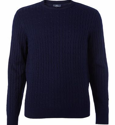 Bhs Blue Supersoft Cable Knit, Blue BR53A03FBLU