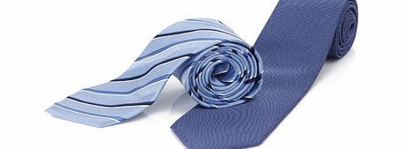 Bhs Blue Twin Pack Ties, Blue BR66D50EBLU
