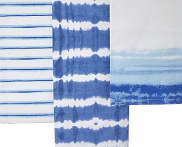 Blue/white Essentials Oceanic Set of 3 Tea