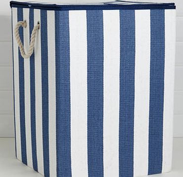 Bhs Blue/white Nautical Laundry Box, blue/white