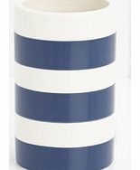 Bhs Blue/white Stripe Ceramic Tumbler, blue/white