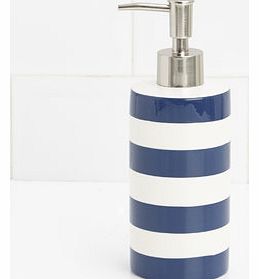 Bhs Blue/white Stripe Soap Dispenser, blue/white