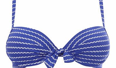 Blue/white Underwired Bikini Top, blue/white