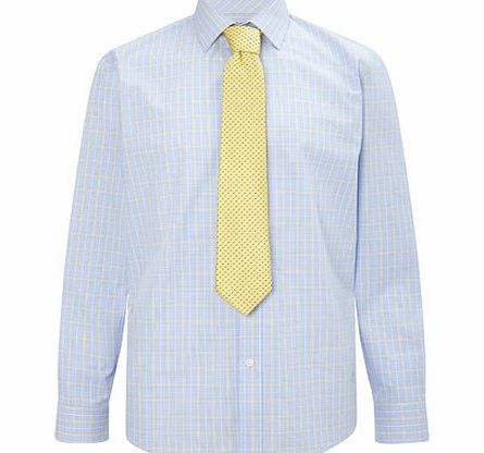 Bhs Blue Yellow Price of Wales Check Tailored Shirt,