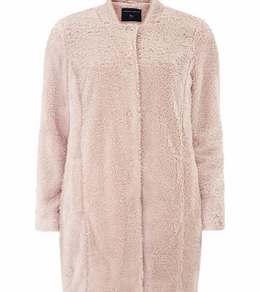 Bhs Blush Faux Fur Duster Jacket, pink 19127230528