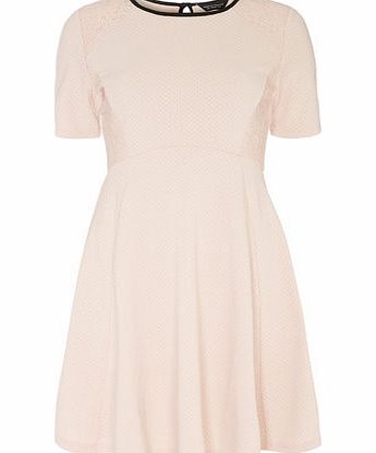 Bhs Blush Lace Waffle Dress, pink 19130250528
