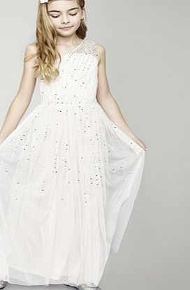 Bhs Blush Pink Super Sequin One Shoulder Dress,