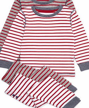 Bhs Boys 2 Pack Red Stripe Pyjamas, red 8890713874