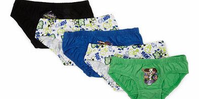 Bhs Boys 5 Pack Ben10 Briefs, green multi 1495662557