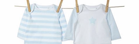 Bhs Boys Baby Boys 2 Pack Long Sleeved Top Set, pale