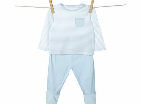 Bhs Boys Baby Boys Striped Top and Joggers Set, pale
