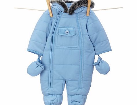 Bhs Boys Baby Boys Wadded Snowsuit, blue 1513131483