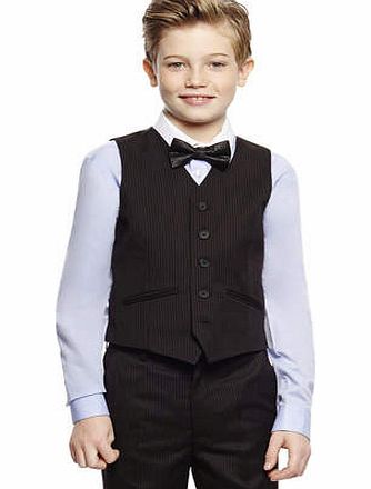 Bhs Boys Black New Orleans Pin Stripe Suit