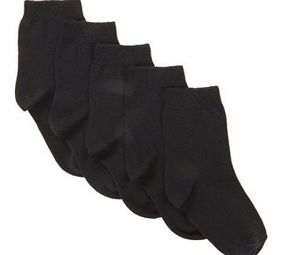 Boys Boys 5 Pack Black Socks, black 1496428513