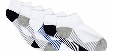 Boys Boys 5 Pack White Trainer Liners with