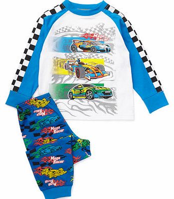 Boys Boys Car Pyjamas with Toy, blue 8881821483