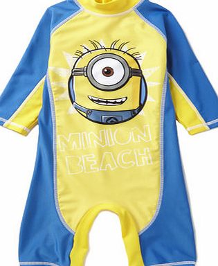 Bhs Boys Boys Despicable Me Onesie Swimsuit, blue