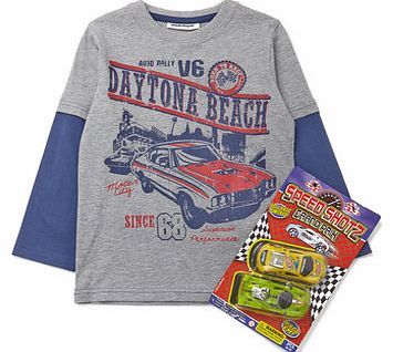 Boys Car and Toy T-Shirt, grey 1621260870