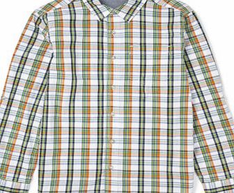 Bhs Boys Cream Check Long Sleeved Shirt, cream multi