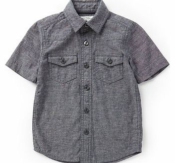 Boys Denim Short Sleeve Shirt, blue 1621401483