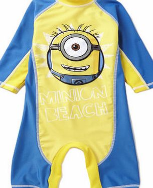 Bhs Boys Despicable Me Onesie Swimsuit, blue