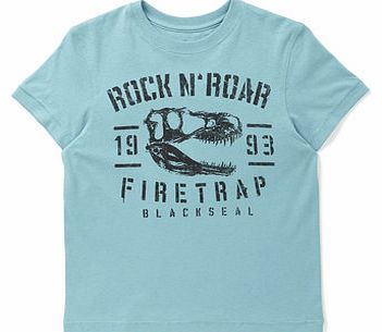 Bhs Boys Firetrap Boys Blue Print T-Shirt, blue