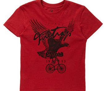 Bhs Boys Firetrap Boys Red Print T-Shirt, red