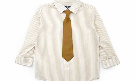 Boys Gold Luxe Shirt and Tie, gold 1696426982