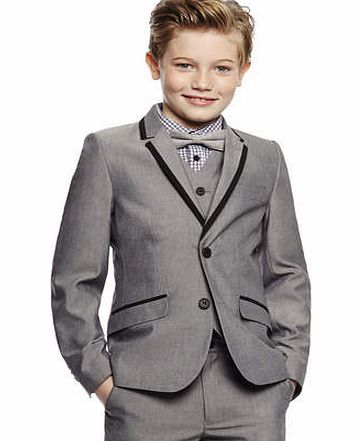Boys Grey Panama Suit Jacket, grey 2055660870