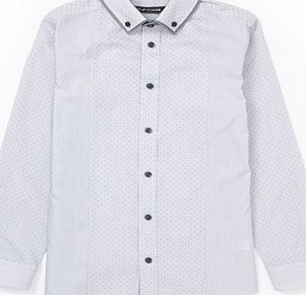 Bhs Boys Grey Spot and Stripe Shirt, grey 2054960870