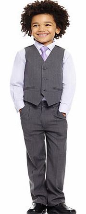 Bhs Boys Grey Waistcoat Set, grey 1602650870