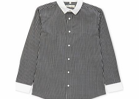 Boys JRM Black  White Formal Checked Shirt,