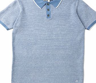 Bhs Boys JRM Blue Knit Polo Shirt, navy 2077310249