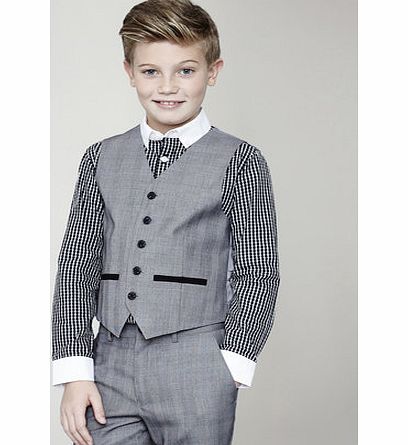 Bhs Boys JRM Grey Check Waistcoat, grey 2074950870