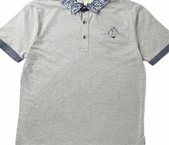 Boys JRM Grey Marl Polo Shirt, grey marl