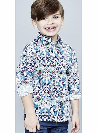 Boys JRM Multi Floral Print Formal Shirt, multi