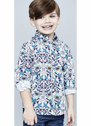 Bhs Boys JRM Multi Floral Print Formal Shirt, multi
