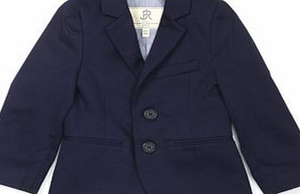 Bhs Boys JRM Navy Cotton Sateen Suit Jacket, navy