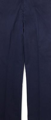 Bhs Boys JRM Navy Cotton Sateen Suit Trousers, navy