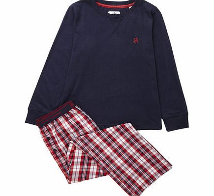 Bhs Boys JRM Navy Woven Pyjamas, navy 8890700249