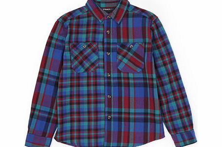Bhs Boys Multi Checked Shirt, purple multi 2074495642